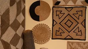 Interior with handwoven rug